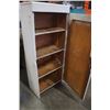Image 4 : WHITE WOOD CABINET AND ORGANIZER WITH CONTENTS