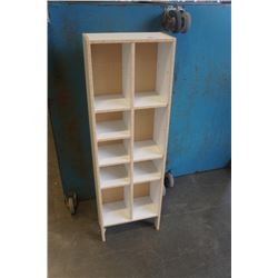 SMALL WHITE SHELF - APPX 50 INCHES TALL