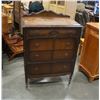 Image 1 : ANTIQUE 4 DRAWER DRESSER WITH GALLERY