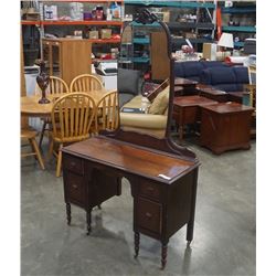 ANTIQUE 4 DRAWER VANITY WITH MIRROR