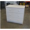 Image 1 : 3 DRAWER WHITE DRESSER