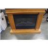 Image 2 : OAK FIREPLACE MANTLE WITH ELECTRIC FIREPLACE