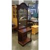 Image 1 : BUHLER FURNITURE MAHOGANY MIRROR HALL STAND - APPX 81 INCHES TALL