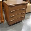 Image 1 : MCM 4 DRAWER DRESSER - WALNUT