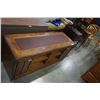 Image 2 : LEATHER TOP MEDIA CABINET