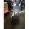 Image 1 : 16 inch by 16 inch decorative metal 2 tier shelf with planter stand