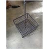 Image 3 : 16 inch by 16 inch decorative metal 2 tier shelf with planter stand