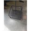 Image 4 : 16 inch by 16 inch decorative metal 2 tier shelf with planter stand