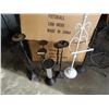 Image 2 : Decorative metal log holder, 2 toilet paper stands and candle stands