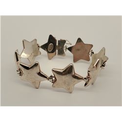 Sterling Silver .925 Stars 7.75” bracelet 22.9g