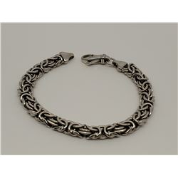 Sterling Silver .925 Braided rope 7” bracelet 12.3g