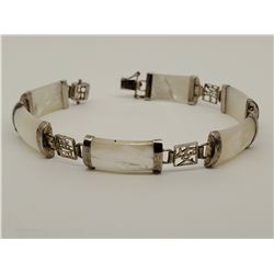 Sterling Silver .925 Chinese writing 7.5” bracelet 10.6g