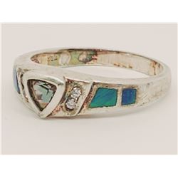 Sterling Silver .925 Ring amber colored stone 3.6g size