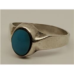 Sterling Silver .925 Ring blue stone 4.2g size