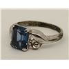 Image 1 : Sterling Silver .925 Ring blue stone 2.4g size