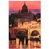 Image 1 : Howard Behrens (1933-2014), "Sunset Over St. Peter's" Limited Edition Hand Embellished Giclee on Can