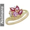 Image 1 : USGL Certified 6.25 ct Ruby & VS Diamond Ring 14kt Gold