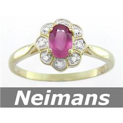 Vintage 1.25 ct Blue Zircon & Diamond Ring 14k Gold GEM