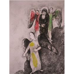 MARC CHAGALL HAND COLORED ETCHING