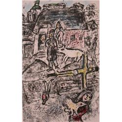 MARC CHAGALL Sig. Litho Moses Judaica