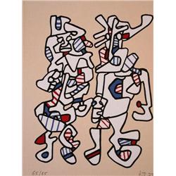 JEAN DUBUFFET Silkscreen French 1973