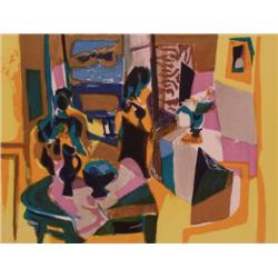 MARCEL MOULY Sig Litho 1970 French Cubism