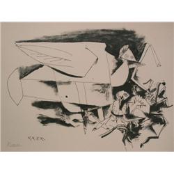 PABLO PICASSO H. Signed Lithograph 1947