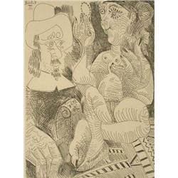 PABLO PICASSO Etching 1968 French Erotic