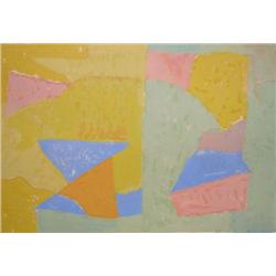 S. POLIAKOFF Signed Lithograph Abstract