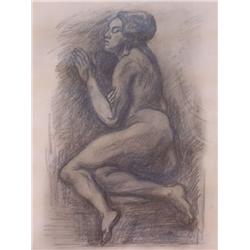 EMILE O. FRIESZ Drawing Nude French