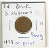 Image 1 : 1979 - 1965 One Cent Blank 3.26 grams