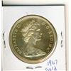 Image 2 : 1967 Dollar Coin Gold Plated /  MS Strike /Uncirculated