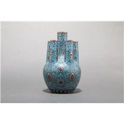 Enameled Floral Vase, Qianlong-Nianzhi Mark