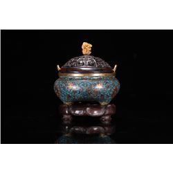 Gilt Bronze Cloisonne Censer