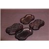 Image 8 : Pair of Rosewood Floral Pattern Lidded Boxes