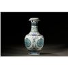 Image 1 : Blue and White Clashing Color Floral Pattern Vase