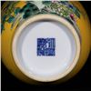 Image 8 : A Porcelain Yellow Glazed Floral Vase