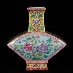 A Porcelain Enameled Oblate Vase