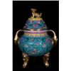 Image 1 : A Porcelain Enameled Floral Censer