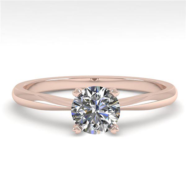 0.54 ctw VS/SI Diamond Engagment Designer Ring 18k Rose Gold - REF-72H4R