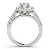 Image 2 : 2.1 ctw Certified VS/SI Diamond Halo Ring 18k White Gold - REF-197A2N