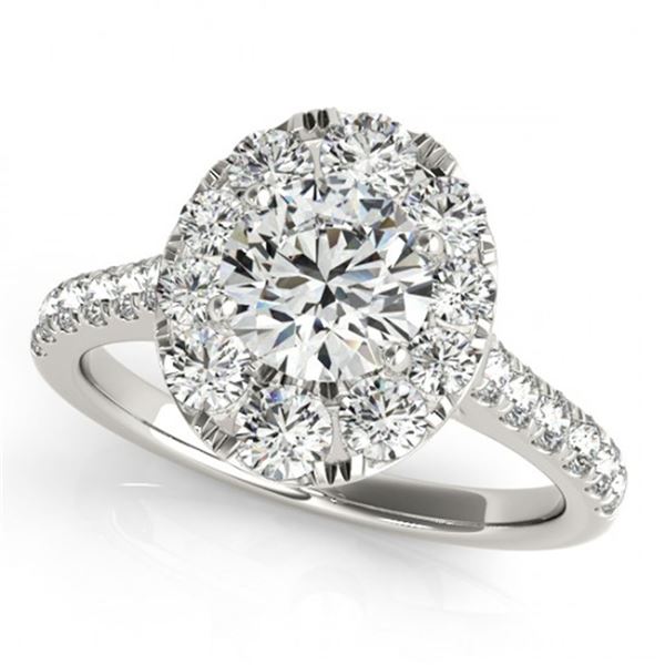 2 ctw Certified VS/SI Diamond Halo Ring 18k White Gold - REF-318H3R