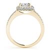 Image 2 : 1.5 ctw Certified VS/SI Princess Diamond Halo Ring 18k Yellow Gold - REF-286M4G