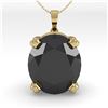 Image 2 : 9.0 ctw Oval Black Diamond Designer Necklace 14k Yellow Gold - REF-240K2Y