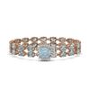 Image 1 : 14.93 ctw Aquamarine & Diamond Bracelet 14K Rose Gold - REF-245Y5X