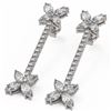 Image 1 : 5.22 ctw Pear Diamond Designer Earrings 18K White Gold - REF-653F6M