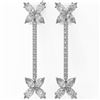 Image 2 : 5.22 ctw Pear Diamond Designer Earrings 18K White Gold - REF-653F6M