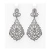 Image 1 : 7 ctw Diamond Earrings 18K White Gold - REF-600H3R