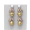 Image 1 : 3.31 ctw Diamond & Pearl Earrings 18K Rose Gold - REF-347G3W