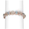 Image 1 : 23.4 ctw Aquamarine & Diamond Bracelet 18K Rose Gold - REF-813R6K